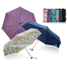 Square micro mini 5 fold umbrella